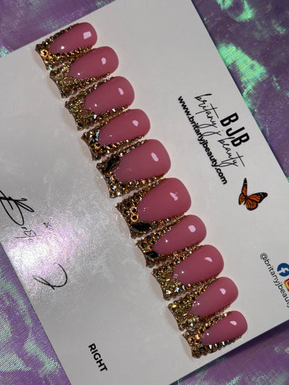 Butterfly Bling French Tip