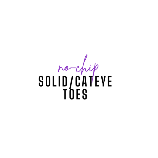 No-Chip Solid Color/Cateye Toe Set